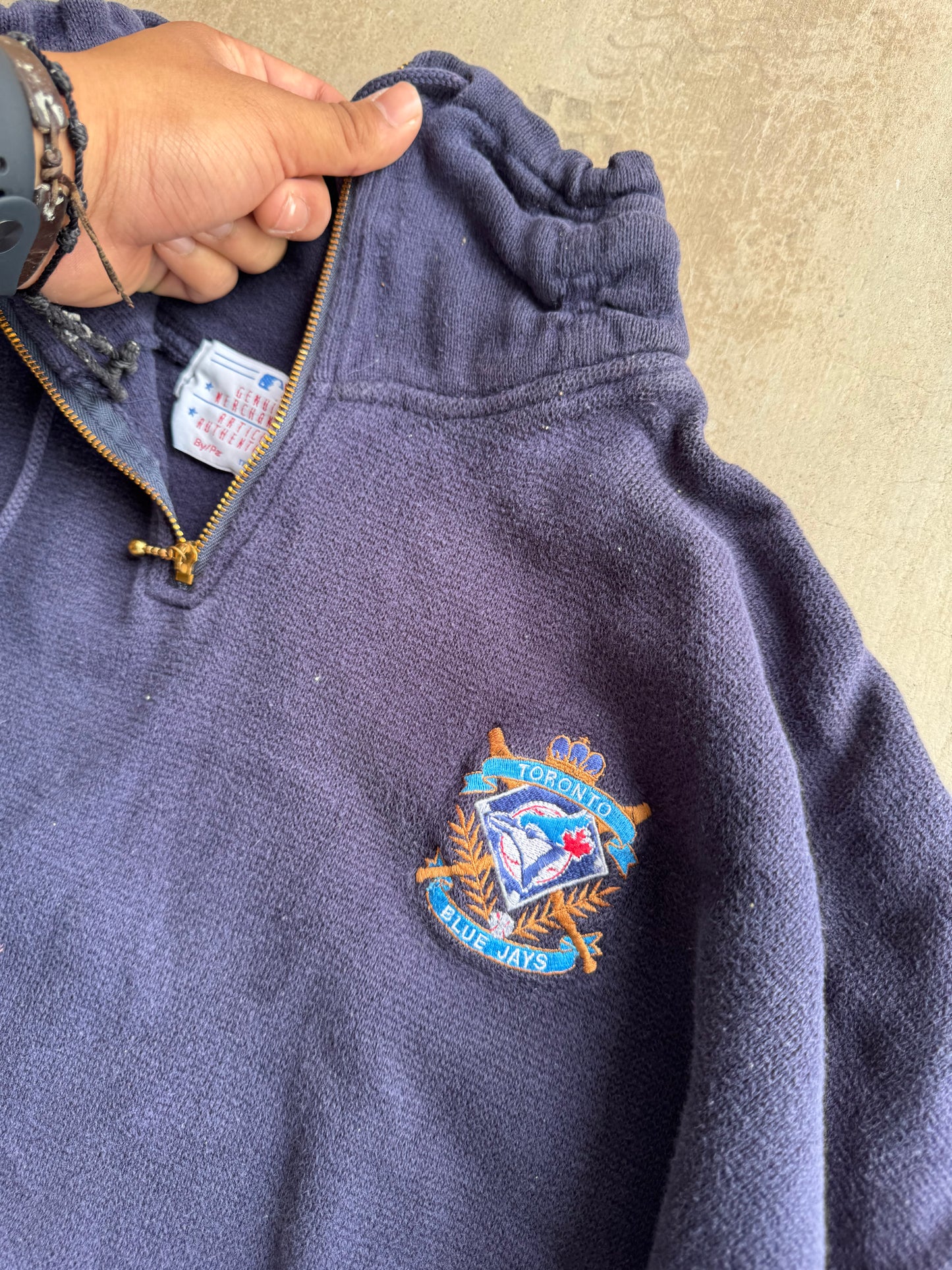 Vintage 1992 Blue Jays quarter zip size S
