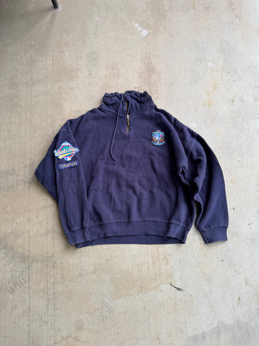 Vintage 1992 Blue Jays quarter zip size S